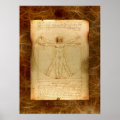 VITRUVIAN MAN Leonardo Da Vinci Art Poster (Voorkant)