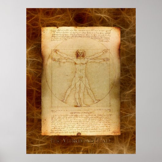 VITRUVIAN MAN Leonardo Da Vinci Art Poster (Voorkant)