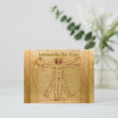Vitruvian Man-Leonardo Da Vinci Briefkaart (Staand voorkant)