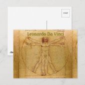 Vitruvian Man-Leonardo Da Vinci Briefkaart (Voorkant / Achterkant)