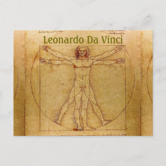 Vitruvian Man-Leonardo Da Vinci Briefkaart (Voorkant)