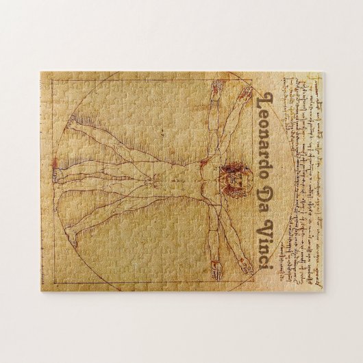 Vitruvian Man-Leonardo Da Vinci Legpuzzel (Horizontaal)