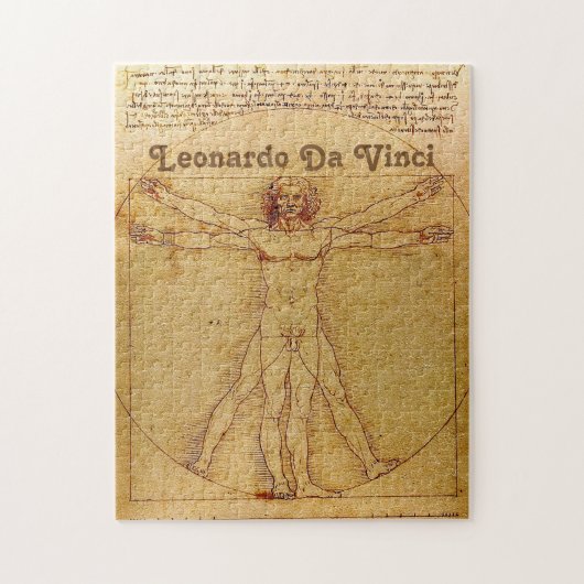 Vitruvian Man-Leonardo Da Vinci Legpuzzel (Verticaal)