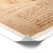 "VITRUVIAN MAN" LEONARDO DA VINCI POSTER (Hoek)