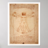 "VITRUVIAN MAN" LEONARDO DA VINCI POSTER (Voorkant)