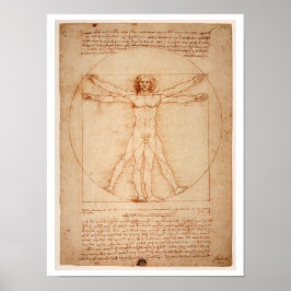 "VITRUVIAN MAN" LEONARDO DA VINCI POSTER