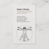 Vitruvian Man Sport Massage Therapeut 1 Visitekaartje (Voorkant)