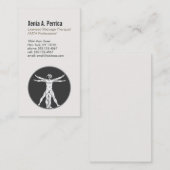 Vitruvian Man Sport Massage Therapeut 4 Visitekaartje (Voorkant / Achterkant)