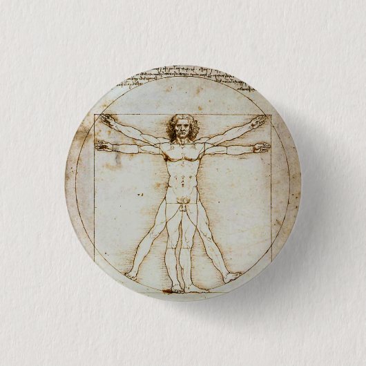 Vitruvian Man Tiny Button (Voorkant)