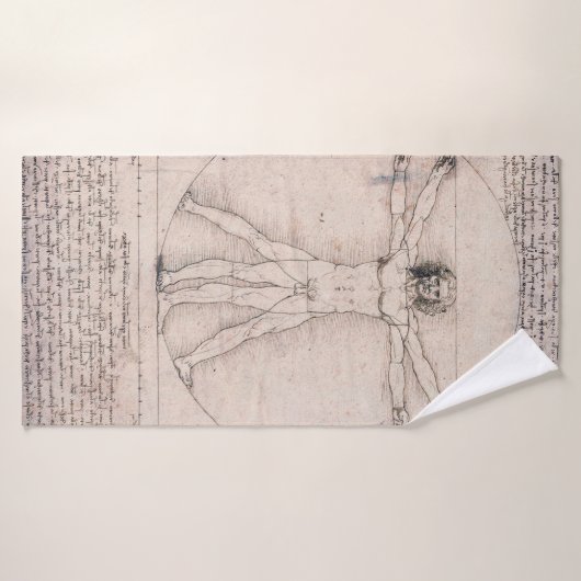 Vitruvian ManVitruvian Man, Leonardo da Vinci Badhanddoek (Badhanddoek)