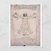 Vitruvian ManVitruvian Man, Leonardo da Vinci Briefkaart (Voorkant)