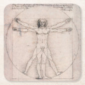 Vitruvian ManVitruvian Man, Leonardo da Vinci Kartonnen Onderzetters (Voorkant)