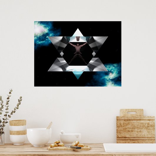 Vitruvian Merkaba - LARGE Poster (Keuken)