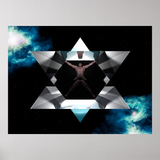 Vitruvian Merkaba - LARGE Poster (Voorkant)