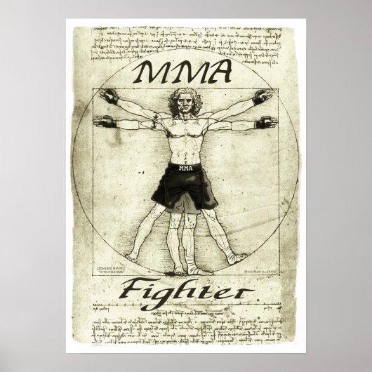 Vitruvian MMA Man Poster (Voorkant)