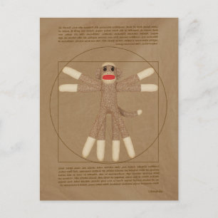 Vitruvian Monkey Briefkaart