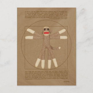Vitruvian Monkey Briefkaart
