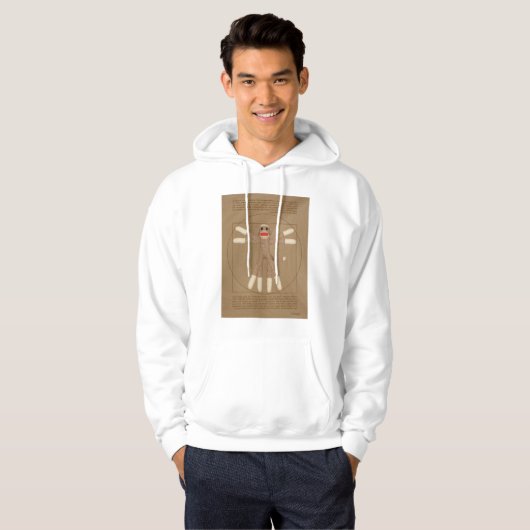 Vitruvian Monkey Hoodie (Voorkant volledig)