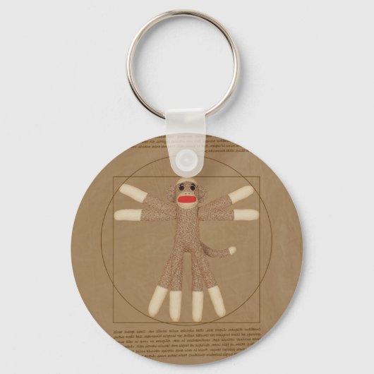 Vitruvian Monkey Sleutelhanger (Voorkant)