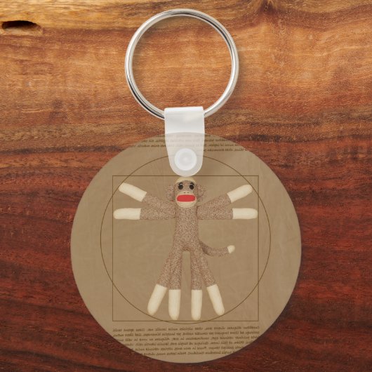 Vitruvian Monkey Sleutelhanger (Voorkant)