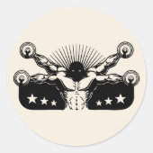 Vitruvian Reps Ronde Sticker (Voorkant)