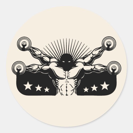 Vitruvian Reps Ronde Sticker (Voorkant)