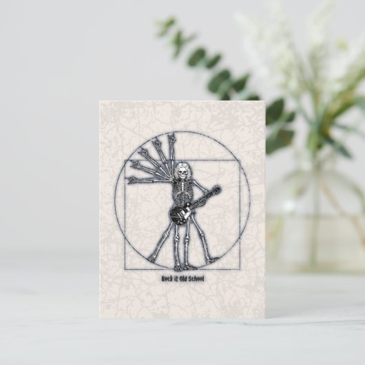 Vitruvian Skeleton Briefkaart (Staand voorkant)