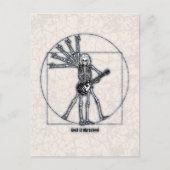 Vitruvian Skeleton Briefkaart (Voorkant)