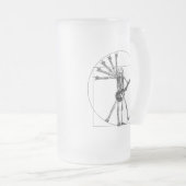 Vitruvian Skeleton Matglas Bierpul (Voorkant rechts)