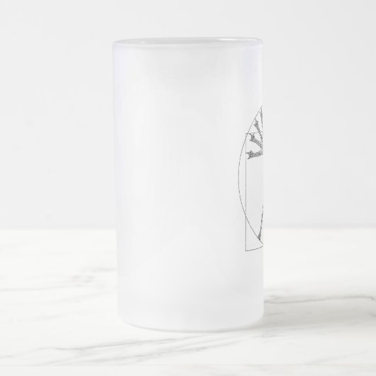 Vitruvian Skeleton Matglas Bierpul (Center)