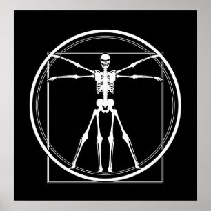 Vitruvian Skeleton Poster
