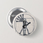 Vitruvian Skeleton Ronde Button 5,7 Cm (Voorkant /achterkant)