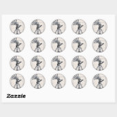 Vitruvian Skeleton Ronde Sticker (Vel)
