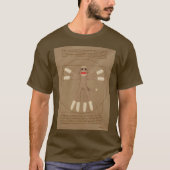 Vitruvian Sock Monkey gekleurd T-shirt (Voorkant)