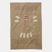 Vitruvian Sock Monkey Theedoek (Verticaal)
