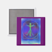 Vitruvian Space Alien magneet (Voorkant / Achterkant)
