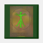 Vitruvian Space Alien v2 magneet (Voorkant)