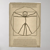Vitruvian Stickman Poster (Voorkant)