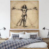 Vitruvian Woman Canvas Afdruk (Insitu (Slaapkamer))