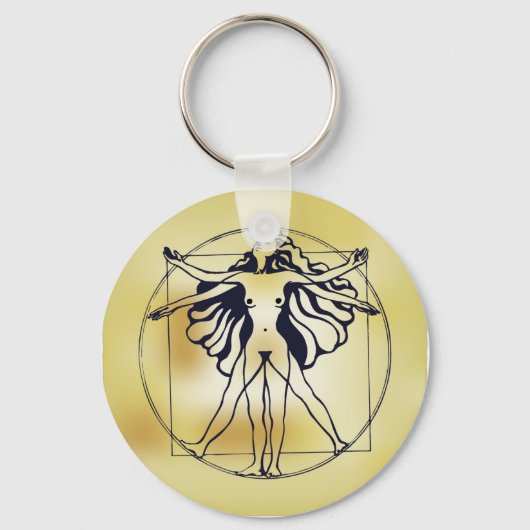 Vitruvian Woman Sleutelhanger (Voorkant)