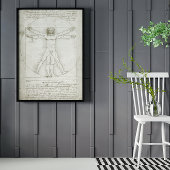 Vitruvianische Man door Leonardo da Vinci Poster