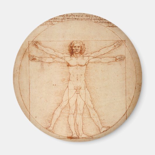 Vitruviano-Man Magneet (Voorkant)