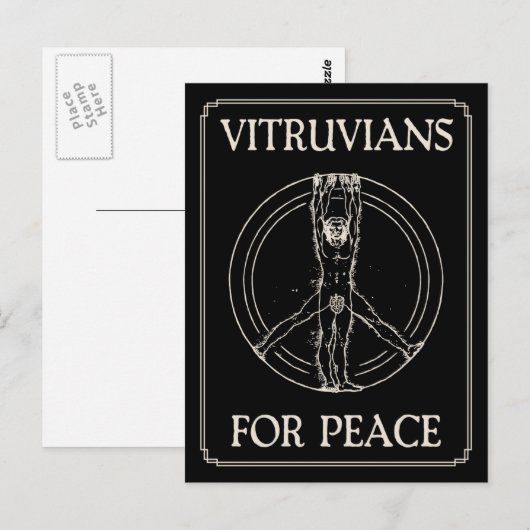 Vitruvians for Peace Briefkaart (Voorkant / Achterkant)