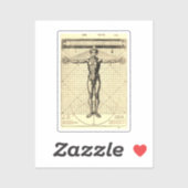 Vitruvius Man (Vitruvius: De architectura) Sticker (Vel)