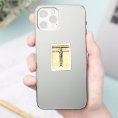 Vitruvius Man (Vitruvius: De architectura) Sticker (Telefoon)