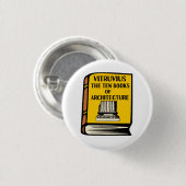 Vitruvius Ten Books of Architecture Book Button (Voorkant /achterkant)
