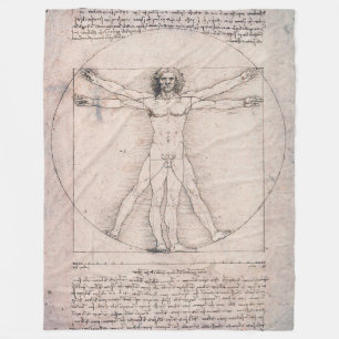 Vitruviusman, Leonardo da Vinci Fleece Deken