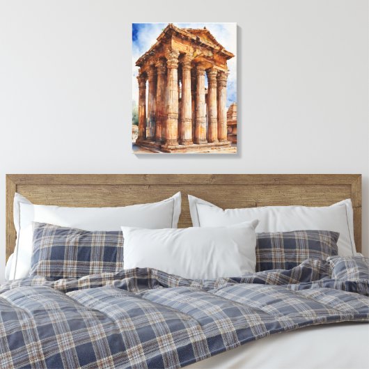 Vittala Tempel van Muzikale Pijlers I Canvas Afdruk (Insitu (Slaapkamer))