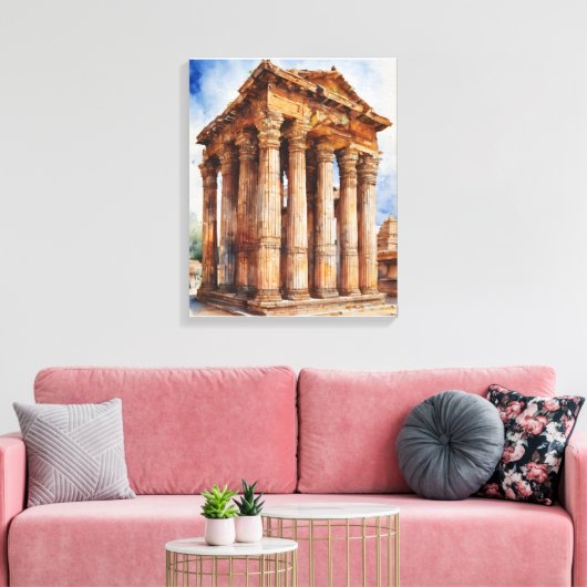 Vittala Tempel van Muzikale Pijlers I Canvas Afdruk (Insitu (Woonkamer))