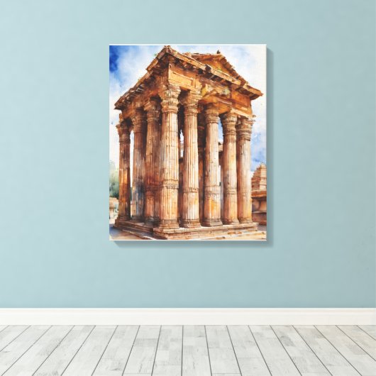 Vittala Tempel van Muzikale Pijlers I Canvas Afdruk (Insitu (Houten vloer))